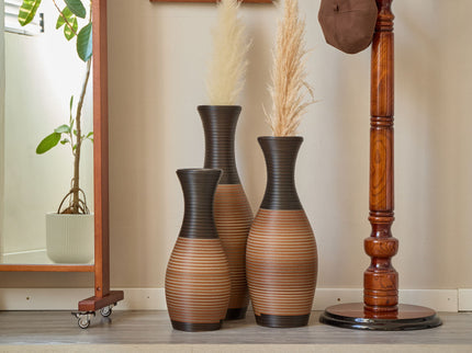 Designer Floor Vases, Large Vases For Home Decor Flooring (Set of 3)
