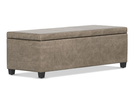 Avalon - Storage Ottoman Bench - Brown