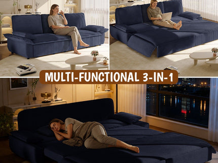 King Size Pull Out Sofa Bed, 3 In 1 Convertible Multifunctional