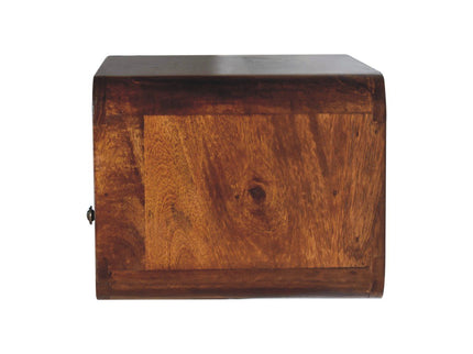 Curved Upper Slot Floating Nightstand