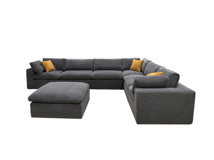 Custom Configuration Modular Sectional & Toss Pillows