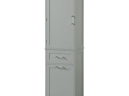 Tall Freestanding Bathroom Storage Cabinet With Adjustable Shelf And 2 Drawers