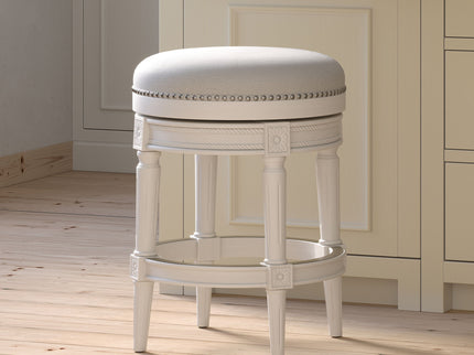 Rustic Elegance Backless Swivel Stool