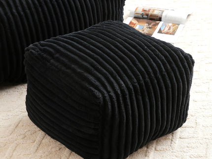 Giant Bean Bag Chair With Armrests And Footstool