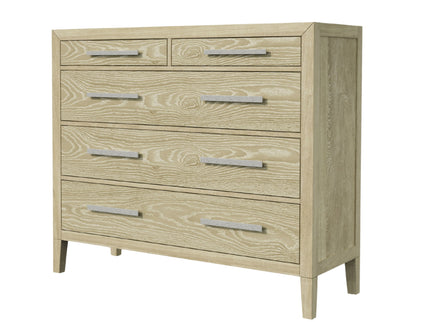 Adeline - 5 Drawers Chest - Natural Wood Wash