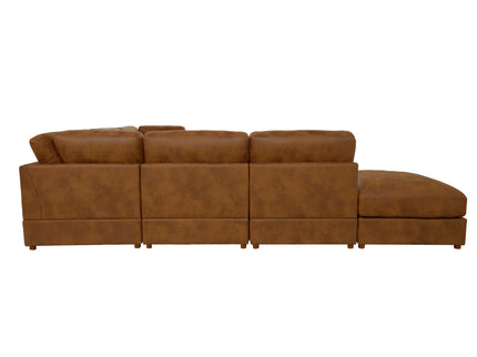 Modular Upholstered Sectional, Medium Firm Seat Cushion, Custom Configuration - Brown