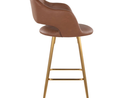 Margarite - Contemporary Fixed Height Counter Stool With Footrest (Set of 2) With Square