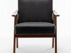 Black / Faux Leather
