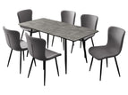 Dark Gray / 7 Pc. Table, 6 Chairs