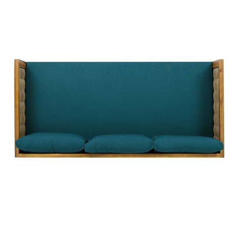 Claremont - 3 Seater Daybed Teak Acacia Wood Water Resistant Cushions