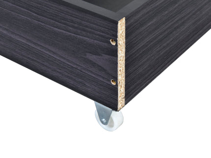 Upholstered Platform Bed With LED Frame, With Trundle And 2 Drawers