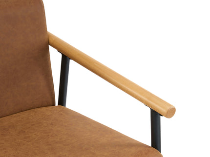 Mid Century Modern Counter Stool Set With Iron Frame