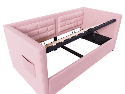Upholstered Daybed With Hydraulic Storage And USB / Type - C Charging