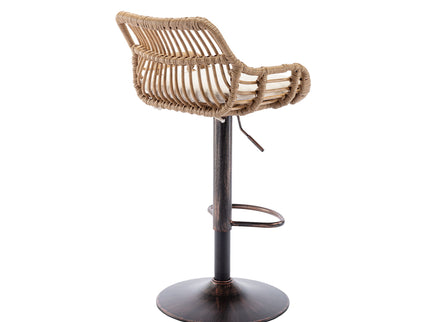 Modern Swivel Bar Stools Adjustable Counter Chairs With Footrest (Set of 2)