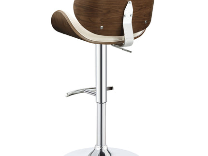 Adjustable Bar Stool With Upholstery - Ivory