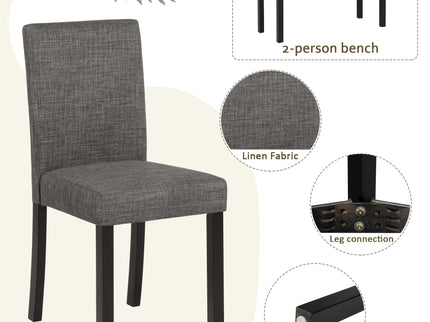 Modern Dining Table Set With Upholstered Chairs For Dining Room