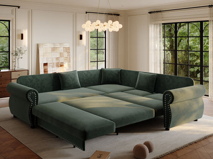L-Shaped Sofa Couch With Pull-Out Bed