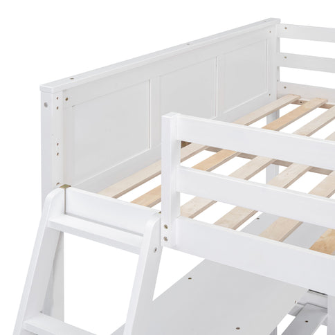 Full Over Full Bunk Bed With Desk
