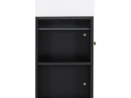 Modern Bathroom Vanity With Sink, Diamond Pattern Doors
