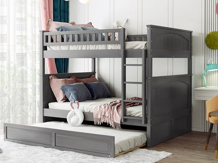 Bunk Bed With Twin Size Trundle, Guardrails