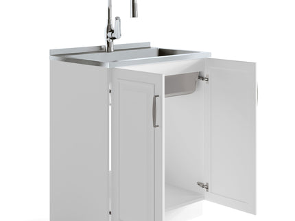 Darwin - Deluxe Laundry Cabinet With Pull-Out Faucet And Stainless Steel Sink