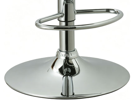 Adjustable Swivel Arm Bar Stool With Cushion - White