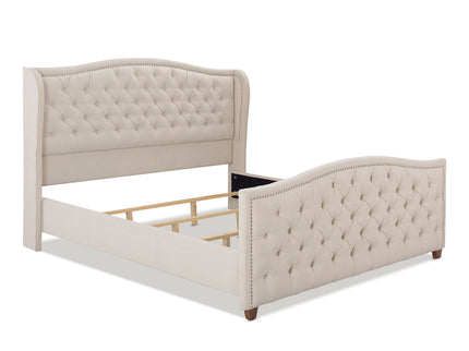 Marcella - Upholstered Shelter Headboard Bed Set