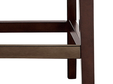 Tufted Counter Stool With Button Tufted Back - Tan