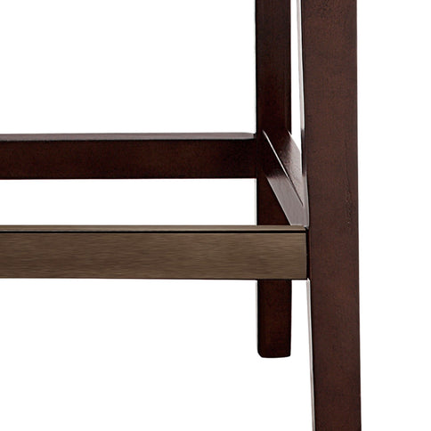 Tufted Counter Stool With Button Tufted Back - Tan