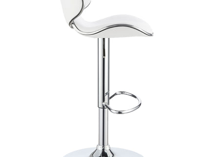 Edenton - Upholstered Adjustable Bar Stool (Set of 2) - White