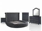 Dark Gray / 5 Pc. Bed, Nightstand, Chest, Dresser, Mirror / Queen