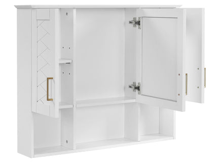 Modern Wall Mounted Medicine Cabinet With Adjustable Shelves, Soft Close Doors, High Define Mirror