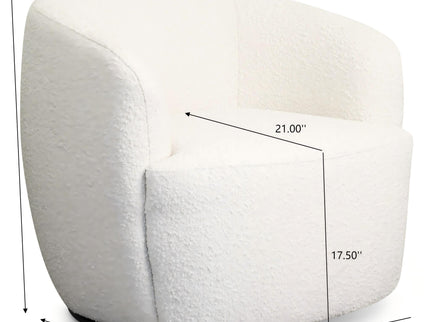 Mina - Swivel Chair - White