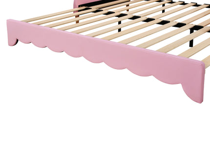 Extending Daybed With LED Lights, Modern Upholstered Princess Daybed With Crown Headboard