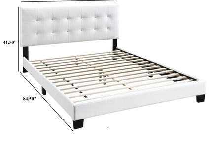 Contemporary Style Bed, Rectangle Headboard