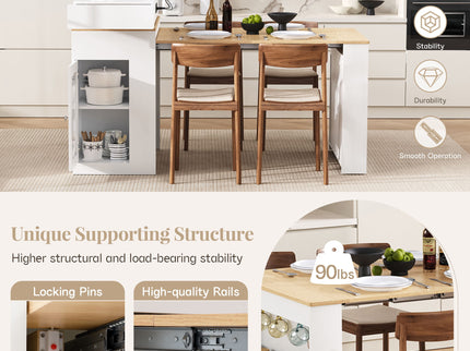 Extendable Dining Table With Folding Top