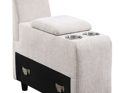 Rene - Sectional Sofa With Ottoman - Beige