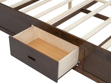 Platform Bed With Multi Storage Headboard, USB And Drawers