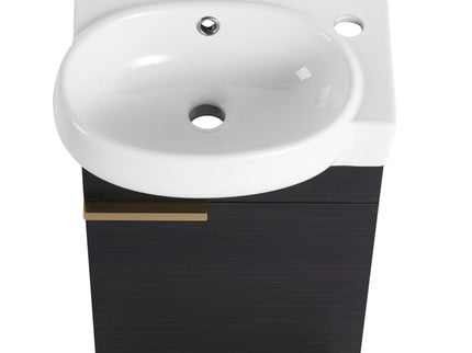 Wall Mounted Bathroom Vanity With Sink And Storage Rack, Soft Close Doors