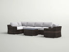 Dark Brown / 3 Pc. L-Shaped Sectional, Chair, Table