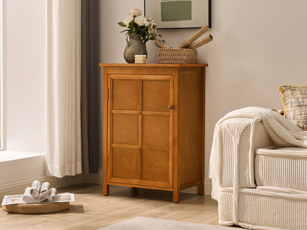 Floor Cabinet With Doors & Adjustable Shelf, Storage Cabinet For Entryway