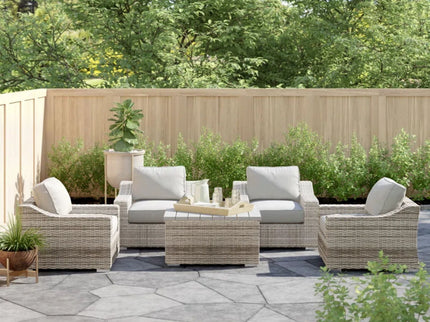 Stylish Sofa Seating Group With Cushions Perfect For Outdoor Gatherings