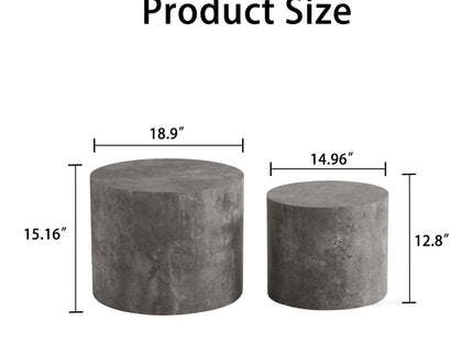 Modern Round Nesting Coffee Table (Set of 2)