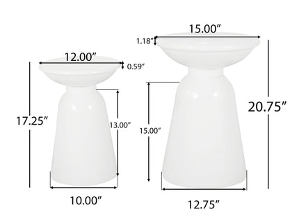 Serenita - Outdoor Side Tables With Flared Design (Set of 2)