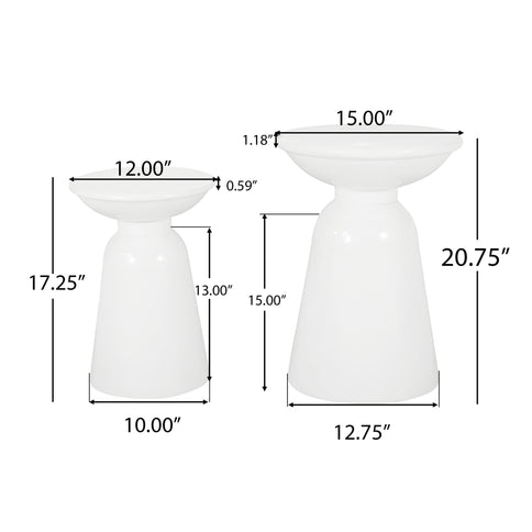 Serenita - Outdoor Side Tables With Flared Design (Set of 2)
