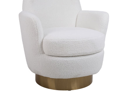 Teddy Swivel Barrel Chair, Swivel Accent Chairs Armchair For Living Room