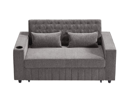 Pull-Out Sofa Bed Convertible Couch With Adjustable Backrest For Living Room