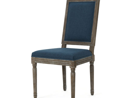 Traditional Style Dining Chair Set With Fabric Upholstery