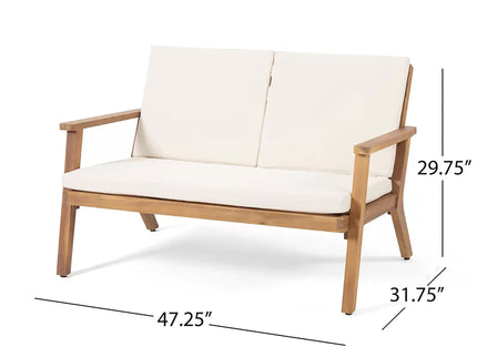 Avacyn - Outdoor Acacia Wood 4 Seater Chat Set With Cushions