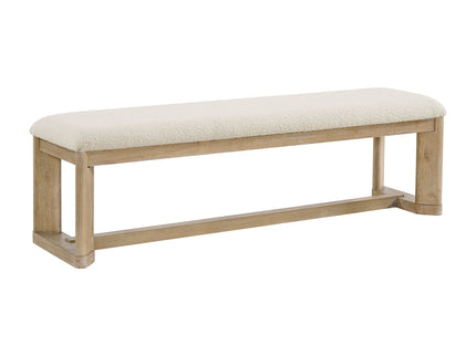 Upholstered Dining Bench - Brown